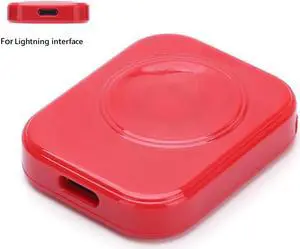 5V/1A Smartwatch Wireless Charging Replacement Magnetic Smartwatch Charger Smart Watch Accessories for Ap-ple Watch Ultra 49mm(Red-IOS Port)