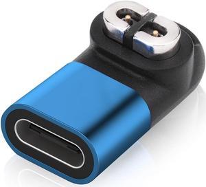 Magnetic Charging Adapter 90 Degree Converter for A-fterShokz Aeropex AS800/AS803 for A-fterShokz O-penRun Pro AS810/Mini S811(Blue)