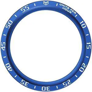 For S-amsung Galaxy Watch5 Pro 45mm Metal Bezel Insert Anti Scratch Bezel Insert Ring Replacement Parts Styling Bezel Bumper Ring(Blue B)