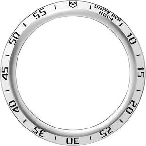 For S-amsung Galaxy Watch5 Pro 45mm Metal Bezel Insert Anti Scratch Bezel Insert Ring Replacement Parts Styling Bezel Bumper Ring(Silver B)