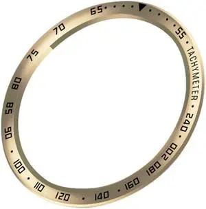 Bezel Ring Styling Frame Case for S-amsung Galaxy Watch 4 Classic 42mm/46mm Smart Bracelet Ring Anti-scratch Protection Cover(46MM)(E Gold Black)