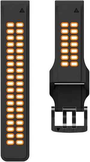 Silicone Sport Band for G-armin Fenix 7/6 Pro/5 22mm Watchband Bracelet Strap Sports Watch Wristband Waterproof Quick Release(Black)