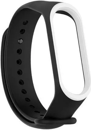 Silicone Dual Color Wristband Bracelet Smart Watch Wrist Band Strap Belt replaceable for X-iaomi Miband 3 Mi Band 4(Black White) Silicone Dual Color Wristband Bracelet Smart Watch Wrist Band Strap Belt replaceable for X-iaomi Miband 3 Mi Band 4(Black White)