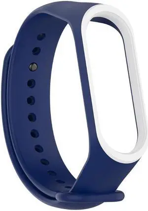 Silicone Dual Color Wristband Bracelet Smart Watch Wrist Band Strap Belt replaceable for X-iaomi Miband 3 Mi Band 4(Blue White) Silicone Dual Color Wristband Bracelet Smart Watch Wrist Band Strap Belt replaceable for X-iaomi Miband 3 Mi Band 4(Blue White)