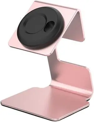 Charger Stand Holder for G-armin fenix 7S/forerunner 745/Venu SQ Smartwatch Charger Stand Support Silicone Card Coil(Rose powder)