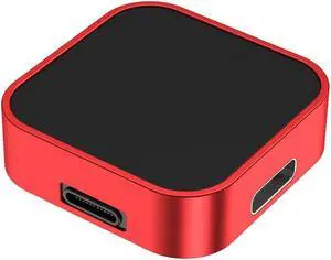 2 in 1 Wireless Charger Cradle Replacement 8 Pin Type-C Wireless Charging Holder with Carabiner for A-p-ple Watch Ultra 49mm/8 7 6(Red)