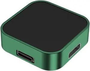 2 in 1 Wireless Charger Cradle Replacement 8 Pin Type-C Wireless Charging Holder with Carabiner for A-p-ple Watch Ultra 49mm/8 7 6(Green)