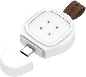 Watch Charger for F-itbit Versa 3/F-itbit Sense Smart Watch Portable Magnetic USB/Type-C Wireless Charger Travel Cordless Chargers(White Type C)