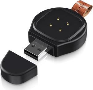 Watch Charger for F-itbit Versa 3/F-itbit Sense Smart Watch Portable Magnetic USB/Type-C Wireless Charger Travel Cordless Chargers(Black USB)
