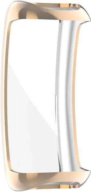 Portable Watch Protector Scratch-resistant Watch Cover Case Replacement Watch Protective Case All Inclusive for F-itbit Inspire 3(Rose Gold)