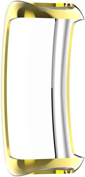 Portable Watch Protector Scratch-resistant Watch Cover Case Replacement Watch Protective Case All Inclusive for F-itbit Inspire 3(Gold)