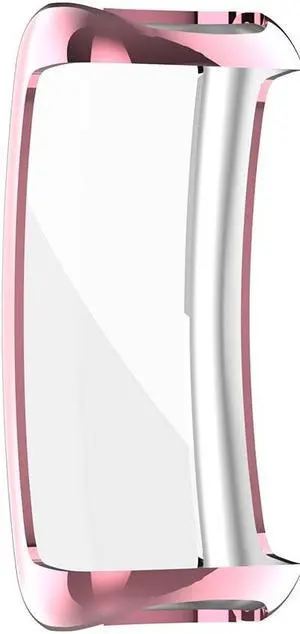Portable Watch Protector Scratch-resistant Watch Cover Case Replacement Watch Protective Case All Inclusive for F-itbit Inspire 3(Pink)