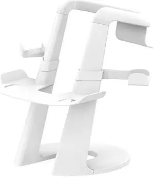 Universal VR Headset Display Stand Controllers Holder for PS VR 2/P-ico 4 Headset(White)