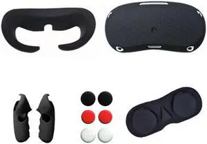 for P-ICO4 Replacement Face Pad Cushion Face Shield Host Sleeve Eye Pad Handle Covers Keys Caps(Black)