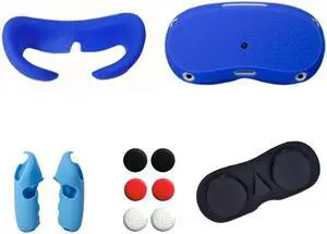 for P-ICO4 Replacement Face Pad Cushion Face Shield Host Sleeve Eye Pad Handle Covers Keys Caps(blue)