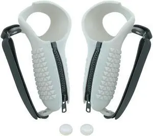 Anti-Throw Controller Shells Grips Rocker Caps for 4 VR Handle Protective Pouch VR Controller Sleeves Lightweight(White)