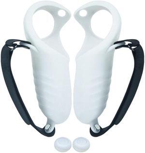 Anti-Throw Controller Shells Grips Rocker Caps for  Q-uest Pro VR Handle Protective Pouch VR Controller Sleeve Lightweight(White)