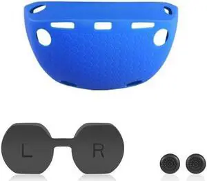 Headset Shells Lens Caps Rocker Caps for PS VR2 Headset Skin Silicone Pad Durable Silicone Sleeves Holder Rocker Caps(blue)