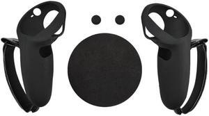 Anti-Throw Controller Shells Grips Virtual Reality Protective Rocker Caps Excellent Protectors EVA Pads(Black)