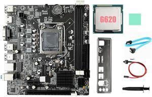 B75 Desktop Motherboard+G620 CPU+SATA Cable+Switch Cable+Baffle LGA1155 DDR3 for I3 I5 I7 Series Pentium Celeron CPU