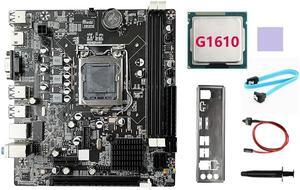 B75 Desktop Motherboard+G1610 CPU+SATA Cable+Switch Cable+Baffle LGA1155 DDR3 for I3 I5 I7 Series Pentium Celeron CPU