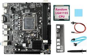 B75 Motherboard+CPU+SATA Cable+Switch Cable+Baffle LGA1155 DDR3 Support 2X8G for I3 I5 I7 Series Pentium Celeron CPU