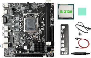 B75 Motherboard+I3 2120 CPU+SATA Cable+Switch Cable+Baffle LGA1155 DDR3 for 2X8G for I3 I5 I7 Series Pentium Celeron CPU