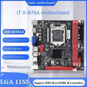 B75 (B75A) LGA1155 Motherboard+I3 2120 CPU+SATA Cable Supports 2XDDR3 Slot NVME M.2+WIFI M.2 USB3.0 SATA3.0 Motherboard