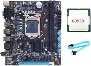 H110 Desktop Computer Motherboard Supports LGA1151 6/7 Generation CPU Dual-Channel DDR4 Memory+G3930 CPU+SATA Cable