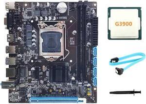 H110 Computer Motherboard Supports LGA1151 6/7 Generation CPU Dual-Channel DDR4 RAM+G3900 CPU+SATA Cable+Thermal Grease