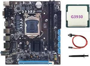 H110 Computer Motherboard Supports LGA1151 6/7 Generation CPU DDR4 RAM+G3930 CPU+Switch Cable+Thermal Grease
