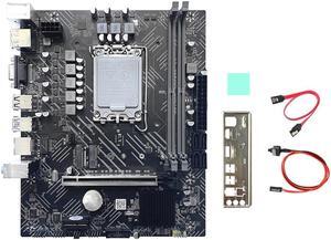 H610 Motherboard+SATA Cable+Baffle+Thermal Pad LGA1700 DDR4 Gigabit LAN for G6900 G7400 I3 12100 I5 12500 12Th CPU