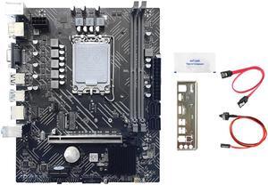 H610 Computer Motherboard+SATA Cable+Baffle+Thermal Grease LGA1700 DDR4 Gigabit LAN for G6900 I3 12100 I5 12500 12Th CPU