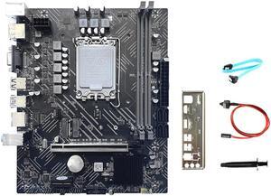 H610 Motherboard+SATA Cable+Thermal Grease LGA1700 DDR4 PCIE 16X Gigabit LAN for G6900 G7400 I3 12100 I5 12500 12Th CPU