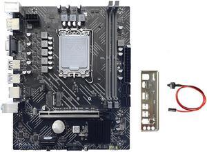 H610 Motherboard+Switch Cable+Baffle LGA1700 DDR4 PCIE 16X Gigabit LAN for G6900 G7400 I3 12100 I5 12500 12Th CPU