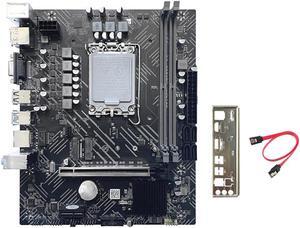 H610 Motherboard+SATA Cable+Baffle LGA1700 DDR4 Gigabit LAN Support 2X32GB for G6900 G7400 I3 12100 I5 12500 12Th CPU