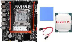 X99H Motherboard Kit+E5 2673 V3 CPU+Thermal Pad+SATA Cable LGA2011-V3 DDR3X4 ECC RAM Slot M.2 NVME PCI-E 3.0 X16 SATA3.0