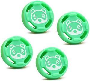 Animal Crossing Bear Leaf Silicone Thumb Stick Grip Cap Joystick Cover For Switch Lite Joycon Controller Case4 pcs