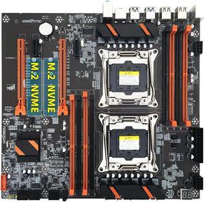 X99 Dual CPU Motherboard+2XE5 2620 V3 CPU+SATA Cable+Baffle+Thermal Grease LGA 2011 8XDDR4 Slot Support 2011-V3 CPU