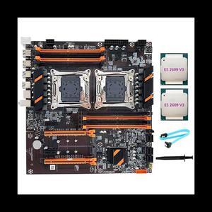 X99 Dual CPU Motherboard LGA2011 Support DDR4 ECC Memory Motherboard+2XE5 2609 V3 CPU+SATA Cable+Thermal Grease