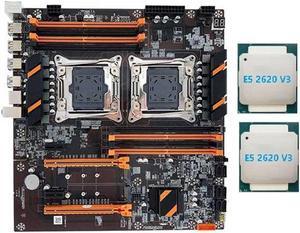 X99 Dual CPU Motherboard Support DDR4 ECC Memory Support 2011-V3 CPU Motherboard with 2XE5 2620 V3 CPU