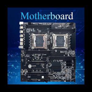 X99 Dual CPU Motherboard+2XE5 2620 V3 CPU+DDR4 4G RECC RAM+SATA Cable+Thermal Pad LGA 2011 8XDDR4 Slot for ALEO Mining