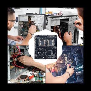 X99 Dual CPU ALEO Mining Motherboard+SATA Cable+Baffle LGA2011 V3/V4 8XDDR4 Slot PCIE 16X 8XSATA3.0 Supports 5 GPU Miner