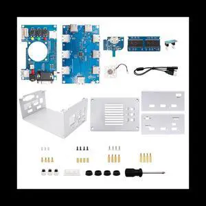 For Mister FPGA 128MB Motherboard V2.9+USB Hub V2.1 with DIY Metal Case Kit for Terasic DE10-Nano Mister FPGA(Silver)