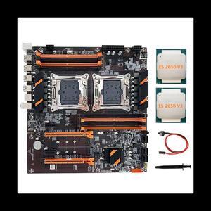 X99 Dual CPU Motherboard LGA2011 Support DDR4 ECC Memory Motherboard+2XE5 2650 V3 CPU+Switch Cable+Thermal Grease