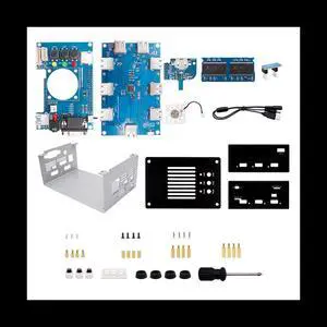 For Mister FPGA 128MB Motherboard V2.9+USB Hub V2.1 with DIY Metal Case Kit for Terasic DE10-Nano Mister FPGA(Black)
