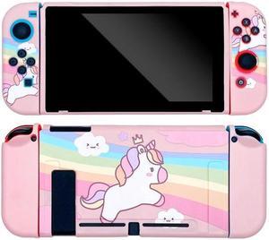 For  Switch Case Cute Cartoon Full Cover Shell Joy-Con Controller Shell Hard TPU Cover Box For Switch Accessories(H)