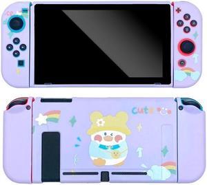 For  Switch Case Cute Cartoon Full Cover Shell Joy-Con Controller Shell Hard TPU Cover Box For Switch Accessories(C)