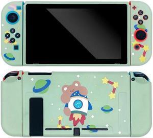 For  Switch Case Cute Cartoon Full Cover Shell Joy-Con Controller Shell Hard TPU Cover Box For Switch Accessories(E)