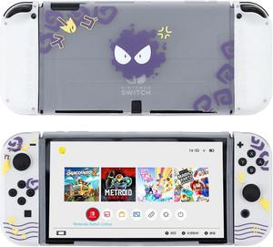 Transparent White TPU Soft Cover Joycon Protective Case for Switch Oled NS Joy-Con Controller Crystal Shell Protector(Transparent C)